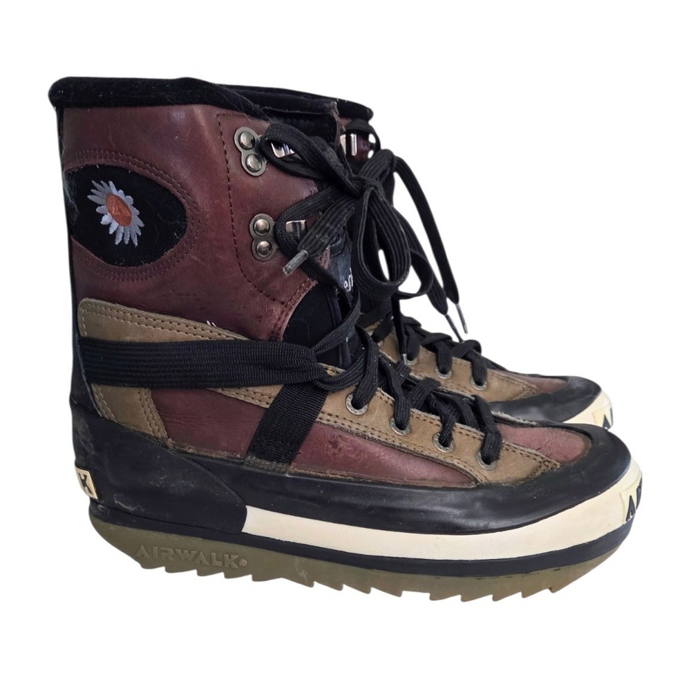 Vintage Y2K Airwalk Freeride Snowboard Boots Daisy Embroidery Women's 10